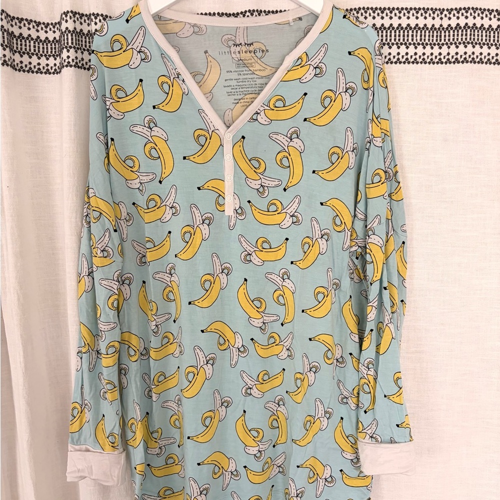 Little Sleepies Banana Print 2 piece Pajama Set – Women’s Medium - Picture 2 of 3